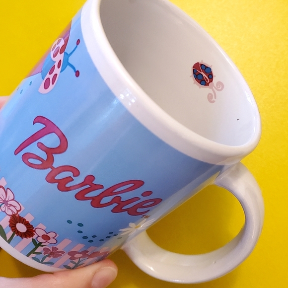 Barbie Garden Ceramic Coffee Mug 🐞 Blue, Lady Bug, Daisy, Flower Seed Packs - Picture 8 of 10